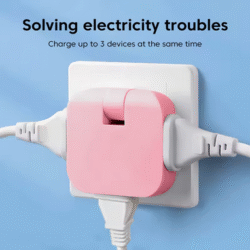 180 Degree Rotatable Socket 3-in-1 EU Plug