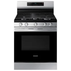 6.0 cu. ft. Smart Freestanding Gas Range with 18K BTU Dual Power Burner & Self Clean in Stainless Steel